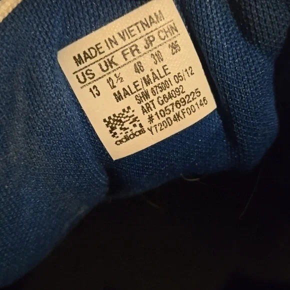 💦💦Men's ADIDAS bad ass sneakers size 13 Gray Blue White- get em! - Picture 3 of 7